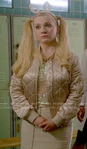 abigail breslin chanel 5 outfitts|WornOnTV: Chanel 5’s pink quilted jacket and white tromp l’oeil .